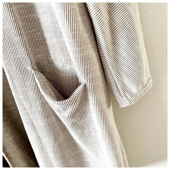 Donni Antropologie Slouchy Cardigan Open Pockets Layer Textured Ribbed Loose Fit - Picture 8 of 12